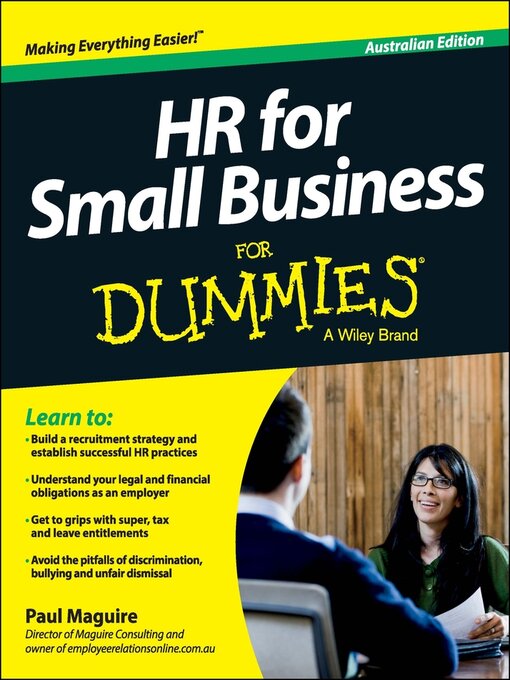 Title details for HR For Small Business For Dummies by Paul Maguire - Available